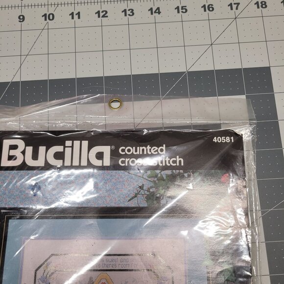 Bucilla Counted Cross-Stitch Kit Our Little House 40581 New Home Personalize Vtg - Picture 3 of 4